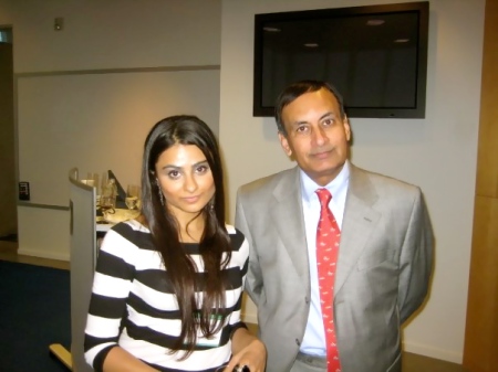 Zainab Jeewanjee with Ambassador Hussain Haqqani